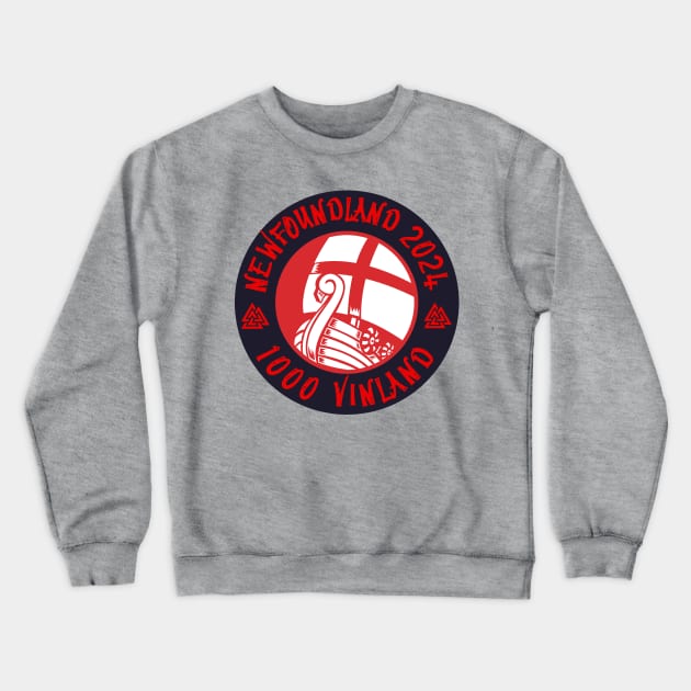 2024 1000 Viking Adventure to Vinland Atlantic Ocean Vikings Crewneck Sweatshirt by SailorsDelight